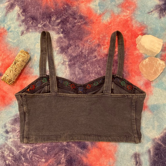 *SOLD* Bustier cami crop top with embroidered details - Picture 2 of 6